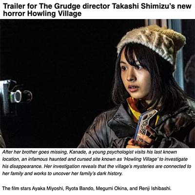 Trailer for The Grudge director Takashi Shimizu’s new horror Howling Village